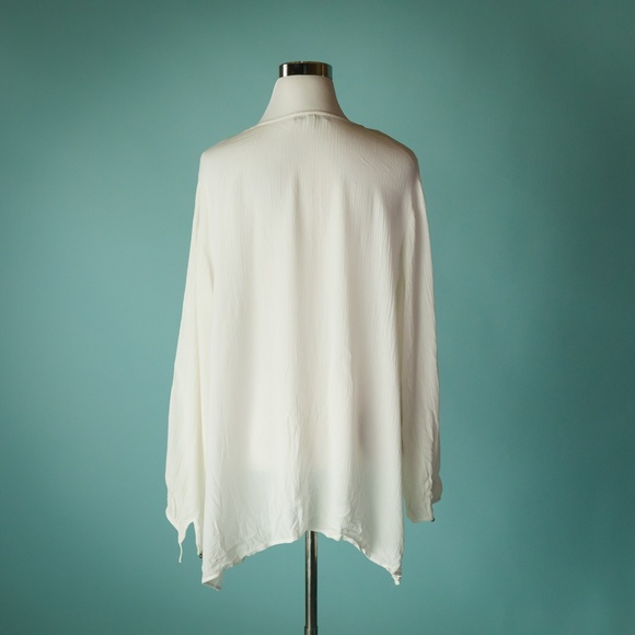 Daniel Rainn 2X Ivory Embroidered Top Blouse - Picture 4 of 6